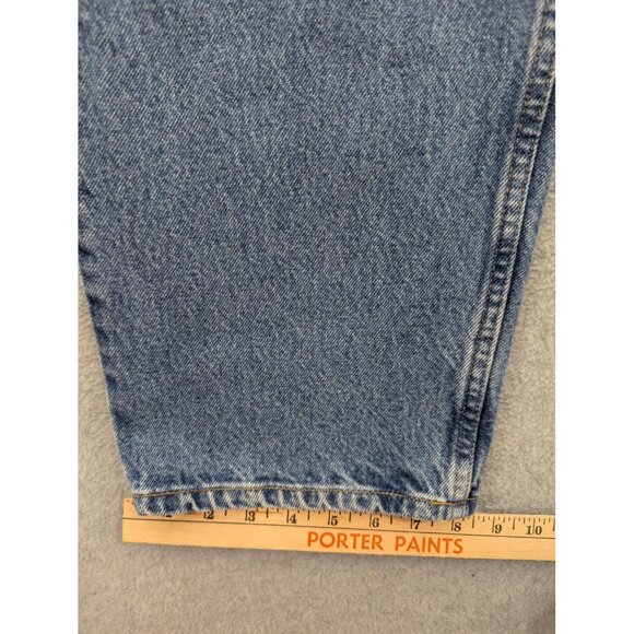 L.L.Bean Jeans Mens 40x34 Blue Relaxed Fit Straight Leg Zip Fly Cotton Denim - Picture 6 of 15